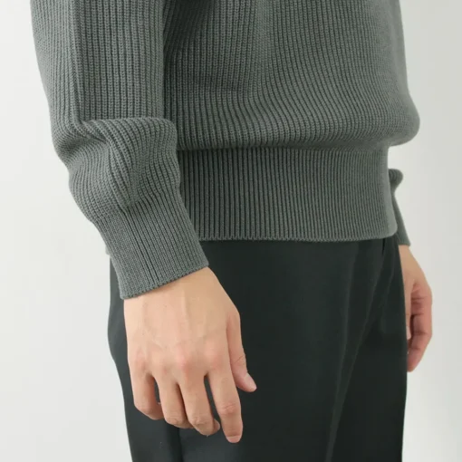 YONETOMI NEW BASIC / Extra Fine Wool Ribbed Knit Pullover