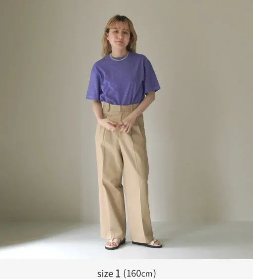 YONETOMI NEW BASIC / Garment Dye Striped T-Shirt