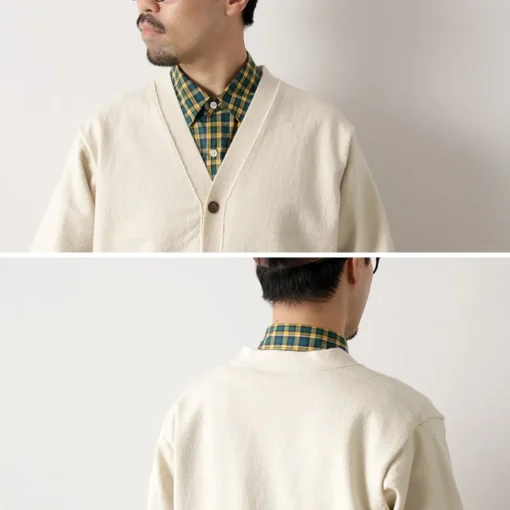 YONETOMI NEW BASIC / Rigid Cashmere Knit Cardigan