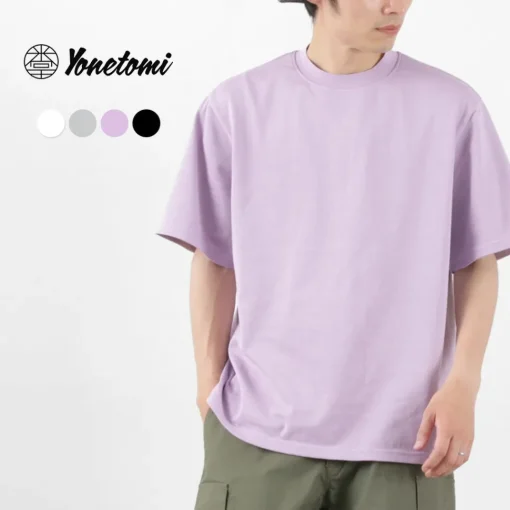 YONETOMI NEW BASIC / Side Round body knitted T-shirt
