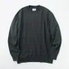 YONETOMI NEW BASIC / Wave Cotton Knit Pullover Striped
